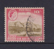 RHODESIA  AND NYASALAND - 1959 Definitive 10s  Used As Scan - Rhodesia & Nyasaland (1954-1963)