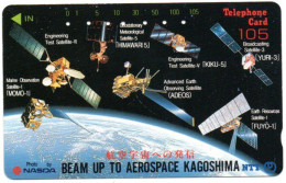 Satellites Aérospatial Astronomie Télécarte Japon Phonecard (F 24) - Raumfahrt