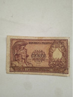 100 LIRE ITALIA ELMATA 31/12/1951 SERIE 0434 CAVALLARO/BOLAFFI ORIGINALE 100% - LEGGI - 100 Liras