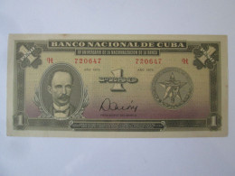 Rare! Cuba 1 Peso 1975 Banknote Very Good Condition See Pictures - Cuba