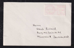 Yugoslavia 1971 Meter Label Cover ZAGREB X MUNICH Germany - Storia Postale