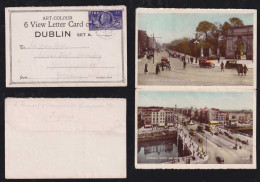 Irland Eire 1948 Art Colour Lettercard DUBLIN X SCHWÄBISCH HALL Germany - Briefe U. Dokumente