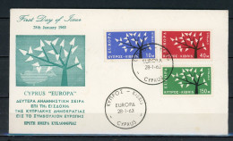 AX2-3 Chypre Europa Cept 1962 FDC 1er Jour N° 207 à 209  A Saisir !!! - 1962