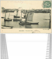 50 GRANVILLE. Bateau De Pêche Dans Un Coin Du Port 1907. Pêcheurs Poissons Et Métiers De La Mer - Granville