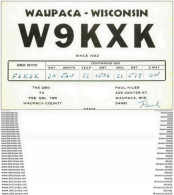 CARTE RADIO QSL. Wisconsin 1972 - Radio Amateur
