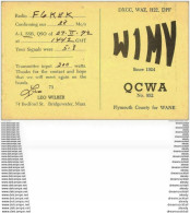 CARTE RADIO QSL. Plymouth Country For Wane 1972 - Radio Amateur