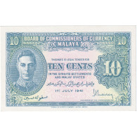 Billet, MALAYA, 10 Cents, 1941, 1941-07-01, KM:8, SPL - Maleisië