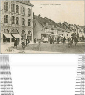 90 BEAUCOURT. Bazar Parisien Sur Place Centrale 1919 Tramway Et Militaires - Beaucourt