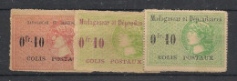 MADAGASCAR - 1919-22 - Colis Postaux CP N°YT. 3 à 5 - Série Complète - Neuf * / MH VF - Autres & Non Classés