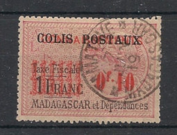 MADAGASCAR - 1919 - Colis Postaux CP N°YT. 2 - 10c Sur 1f Rose - Oblitéré / Used - Sonstige & Ohne Zuordnung