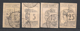 DIEGO SUAREZ - 1890 - N°YT. 6 à 9 - Série Complète - Oblitéré / Used - Used Stamps