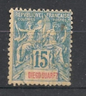 DIEGO SUAREZ - 1892 - N°YT. 30 - Type Groupe 15c Bleu - Oblitéré / Used - Usati