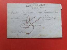 Marque Postale De Cherbourg Sur Lettre Sans Texte Pour Valognes - Ref  2814 - 1801-1848: Vorläufer XIX