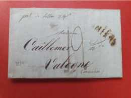 Marque Postale De Amiens Sur Lettre Avec Texte Pour Valognes En 1814 - Ref  2815 - 1801-1848: Précurseurs XIX