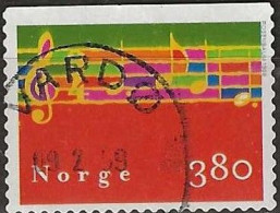 NORWAY 1998 Christmas - 3k.80 - Music Score (red Background) FU - Gebraucht