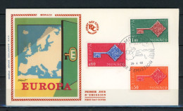 AX2-3 Monaco Europa Cept 1968 FDC 1er Jour N° 749 à 751  A Saisir !!! - 1968