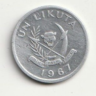 1 LIKUTA  1967 CONGO /2037/ - Congo (Repubblica 1960)