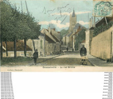 2 X Cpa 95 GOUSSAINVILLE. La Rue Brûlée Colorisée Et Noir-blanc 1906 - Goussainville