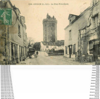WW 44 OUDON. Attelage Sur La Rue Principale Trace Fumée - Oudon