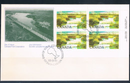 CANADA 1983 - "point Pelee", Quartina $.5,00 Su Busta Con Annullo Fdc - 1981-1990
