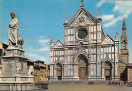 CARTOLINA  FIRENZE,TOSCANA-BASILICA DI S.CROCE-MEMORIA,CULTURA,RELIGIONE,IMPERO ROMANO,BELLA ITALIA,VIAGGIATA 1972 - Firenze (Florence)