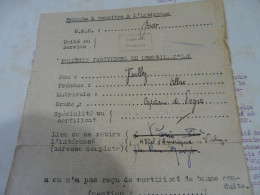 AMIRAUTE FRANCAISE 1942 DEMOBILISATION CAP DE FREGATE VULLIEZ HOTEL AMERIQUE VICHY WW2 - 1939-45