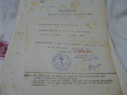 CONGE D ARMISTICE DU  CAP DE FREGATE VULLIEZ 1943 MARINE  VICHY WW2 5 PAGES - 1939-45