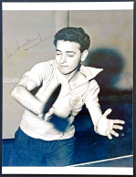 BAROUH Marcel - Autographe Sur Photo 15x20 - Champion France 1958 1960 1961 1962 - Tennis Table - MT - Tenis De Mesa