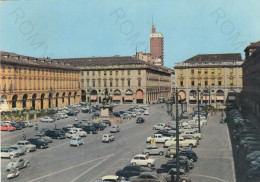 CARTOLINA  TORINO,PIEMONTE-PIAZZA S.CARLO-STORIA,MEMORIA,CULTURA,IMPERO ROMANO,BELLA ITALIA,VIAGGIATA 1963 - Places & Squares