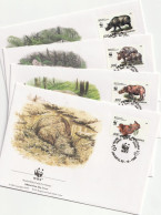 Indonesië 1996, FDC, WWF, Javanese And Sumatran Rhino - Indonésie