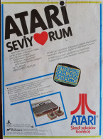 ATARI ADVERTISING,TURKISH EDITION/ I LOVE ATARI- NOW THE STREETS ARE EMPTY -1984 - Atari 2600