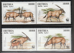 Eritrea 1996, Postfris MNH, WWF, East African Skewered Buck - Erythrée
