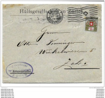 142 - 7 - Enveloppe "Hülfsgesellschaft Zürich 1913 - Franchigia