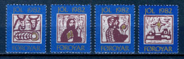 Féroé       4 Vignettess JUL 1982 - Färöer Inseln