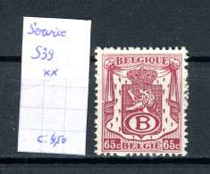 BELGIQUE    Service   N° S39 Xx - Mint