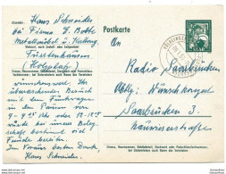 52 - 47 - Entier Postal Avec Cachet à Date Völklingen 1953 - Postwaardestukken