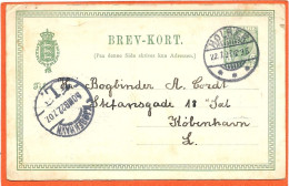 DK028_*  BREV-KORT * SENT To KØBENHAVN 1907 - Ganzsachen