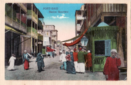 01853 / Egypt SUEZ PORT-SAÏD Native Quaters Busy Street Scene 1910s Litho Color CAIRO TRUST 483 Egypte Agypten Egipto - Port Said
