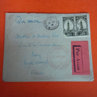 LETTRE MAROC POUR NANCY CACHET INFIRMERIE AMBULANCE CHATINIERES MIDELT PAR AVION - 1921-1960: Modern Period