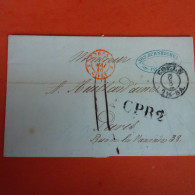 LETTRE ALLEMAGNE COELN POUR PARIS CACHET CPR2 PARIS GIVET 1846 - Prephilately