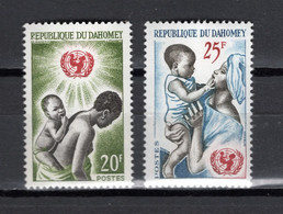 DAHOMEY  N° 214 + 215  NEUFS SANS CHARNIERE  COTE  1.50€    UNICEF - Benin – Dahomey (1960-...)