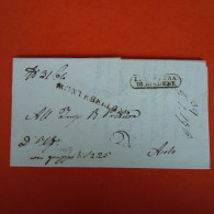 LETTRE ITALIE MONTEBELLO POUR ASOLO 1839 - 1. ...-1850 Prefilatelia