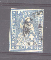 0ch  1820  -  Suisse  :  Yv  27a  (o)   ,  Papier Moyen ,  Fil Rouge - Usati