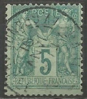 France - Sage - Quartiers De Paris - Cachet Type A2 AVEC N° Bureau - "PARIS 62 AV. GRANDE ARMEE" - 1876-1898 Sage (Type II)