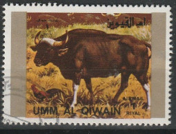 Umm Al Qiwain 1972 Animali Selvaggi - Wild Animals Gaur (Bos Gaurus) CTO - Chimpansees