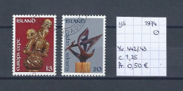 (TJ) IJsland 1974 - YT 442/43 (gest./obl./used) - Usati