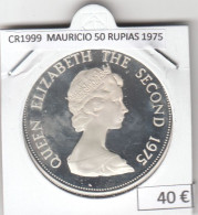 CR1999 MONEDA MAURICIO 50 RUPIAS 1975 PLATA - Maurice