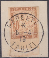 #198 COLONIES GENERALES TAXE N° 24 Oblitéré Papeete (Tahiti) - Portomarken