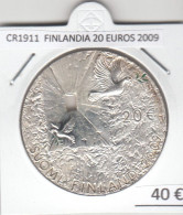 CR1911 MONEDA FINLANDIA 20 EUROS 2009 PLATA - Finlande