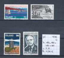 (TJ) IJsland 1978 - YT 487 + 489 + 490 + 491 (gest./obl./used) - Used Stamps